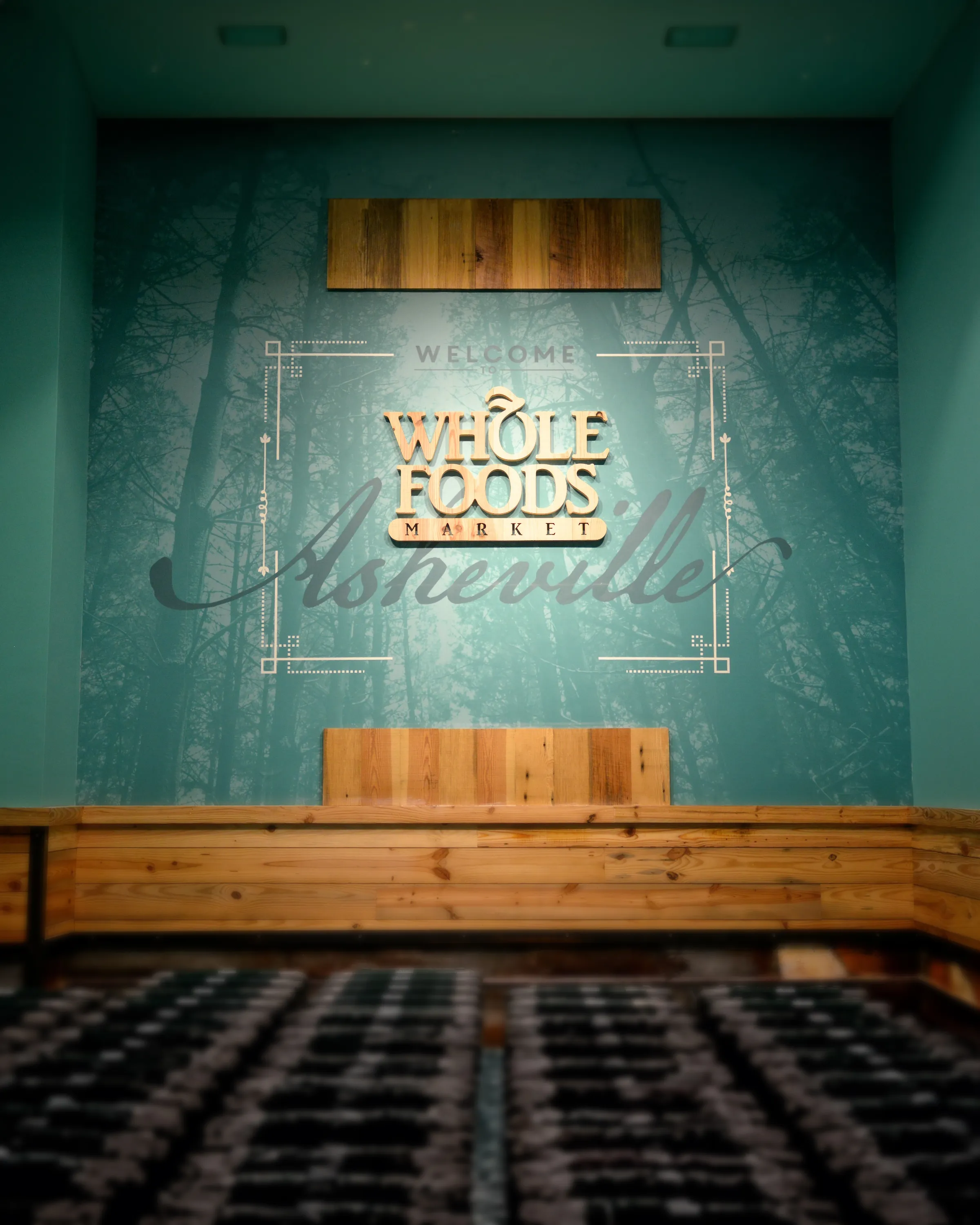 Whole Foods Logo Wall